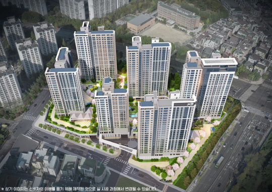 영통역자이 프라시엘 조감도